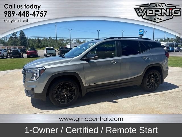 2023 GMC Terrain SLE in Sterling Metallic — front three-quarter view